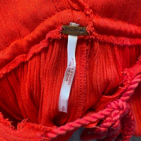 Free People Bali Will Wait For You Midi Dress Red S - Picture 6 of 8